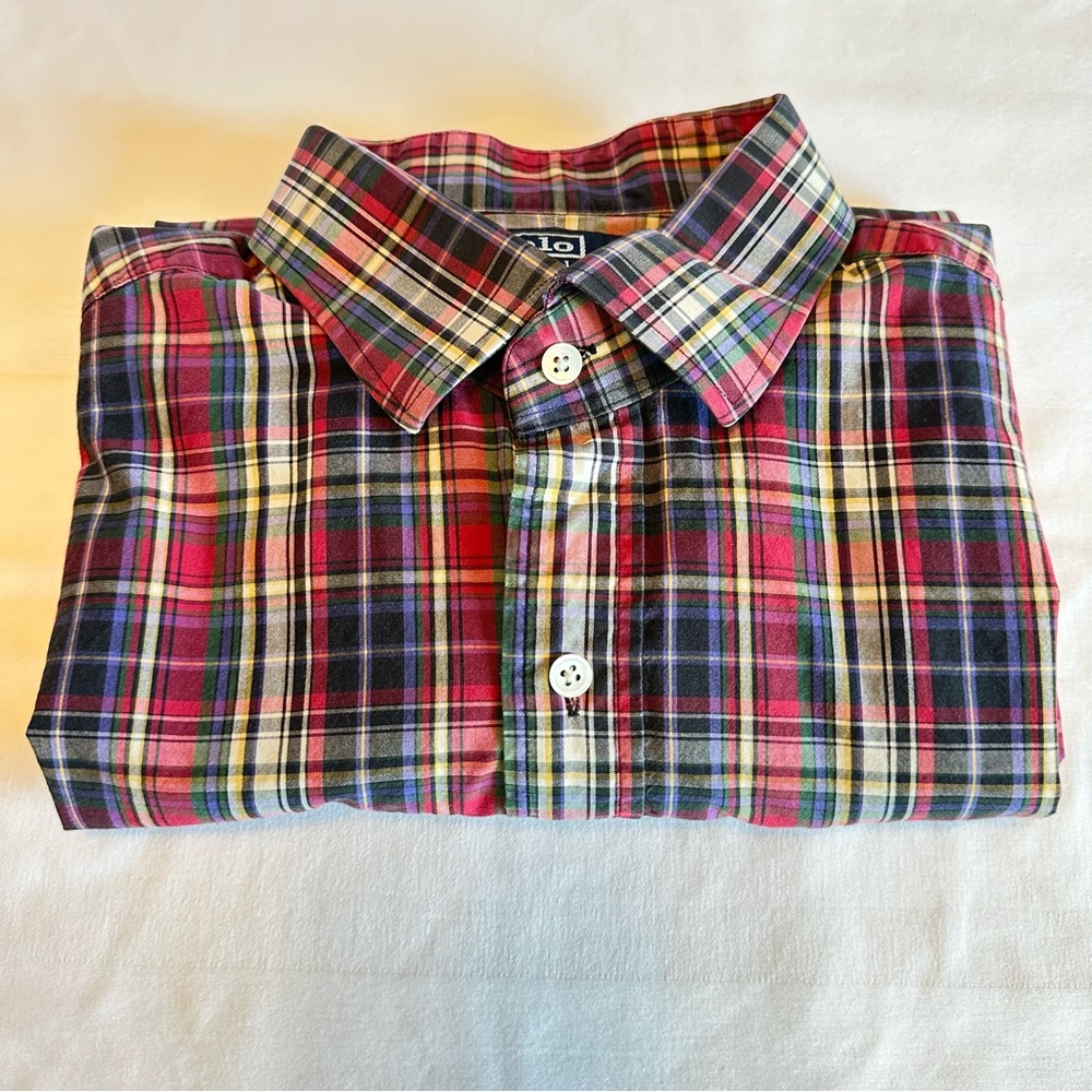 POLO Ralph Lauren Regent Classic Fit Men’s XL Long Sleeve Plaid Shirt - Picture 6 of 6
